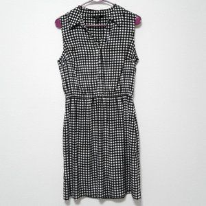 Alfani sleeveless black white gingham